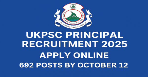 UKPSC Principal Online Form 2025 Apply Online