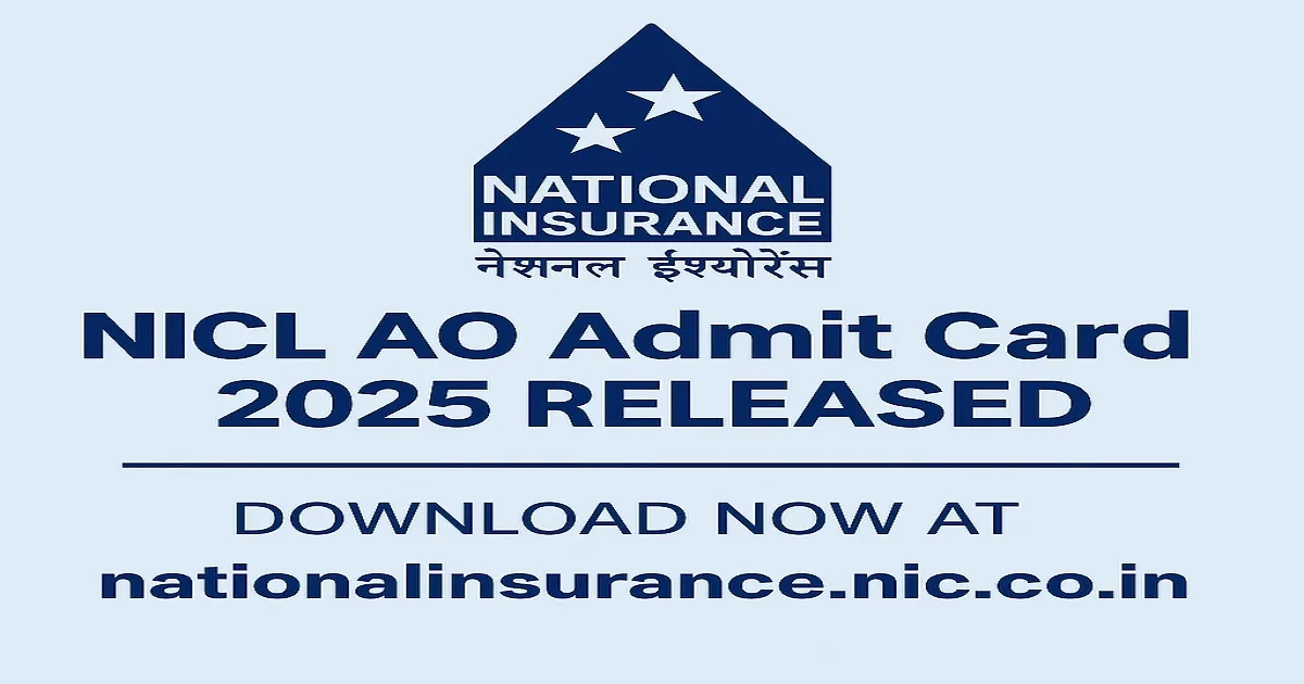 NICL AO Admit Card 2025 Released Download Link with NICL Logo