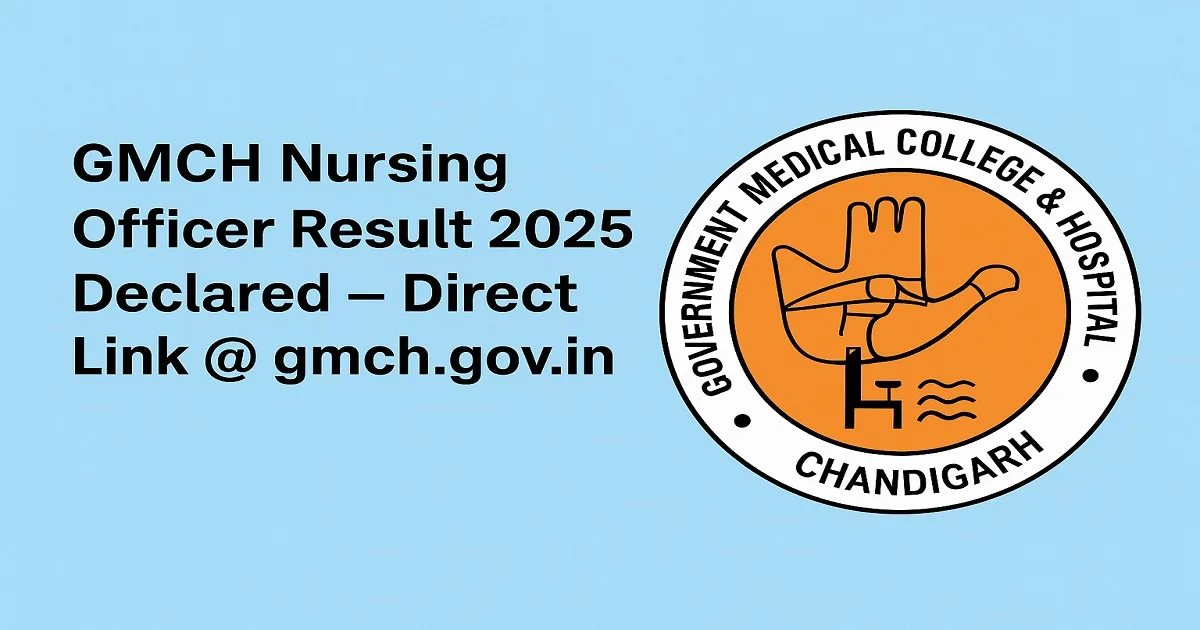 GMCH Nursing Officer Result 2025 Declared with Official GMCH Logo
