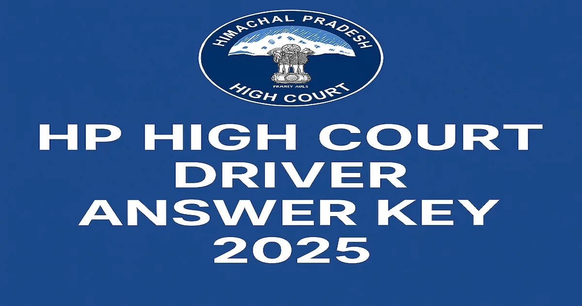 HP High Court Driver Answer Key 2025 with Himachal Pradesh High Court Logo