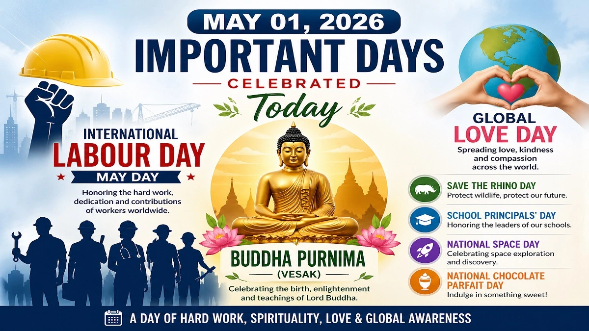 1 मई 2026 के प्रमुख दिवस – मजदूर दिवस और बुद्ध पूर्णिमा का महत्व