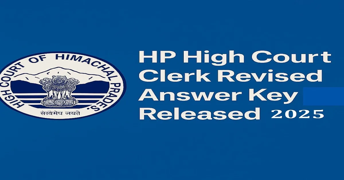 HP High Court Clerk Revised Answer Key 2025 Released with Himachal Pradesh High Court Logo