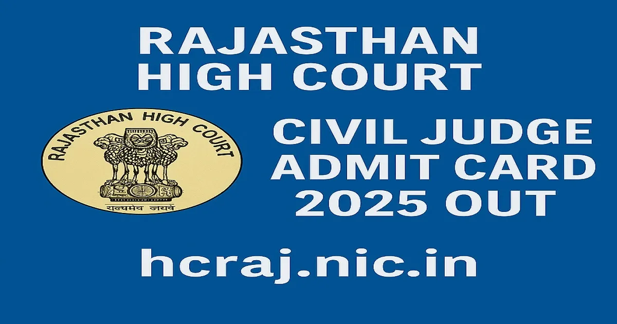 Rajasthan High Court Civil Judge Admit Card 2025 Download Link with official logo
