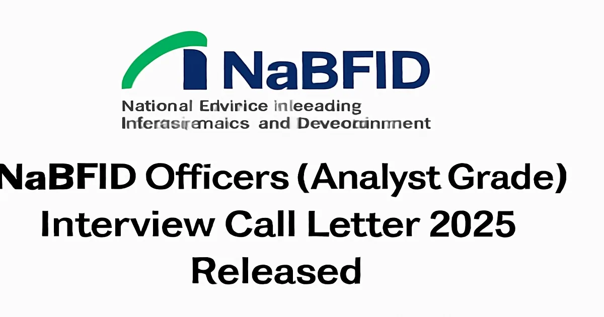 NaBFID Officers Analyst Grade Interview Call Letter 2025 Announcement with Logo