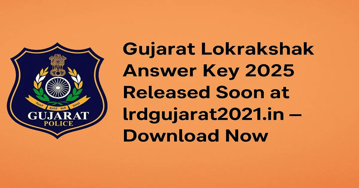 Gujarat Lokrakshak Answer Key 2025 Announcement with Gujarat Police Logo