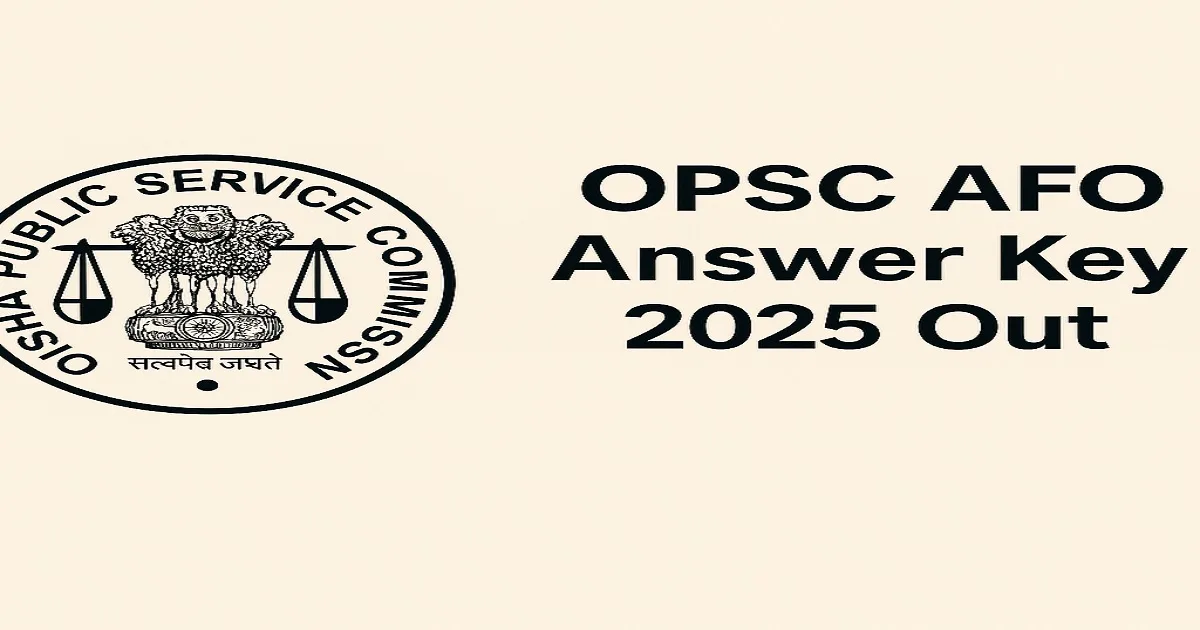 OPSC AFO Answer Key 2025 PDF Download