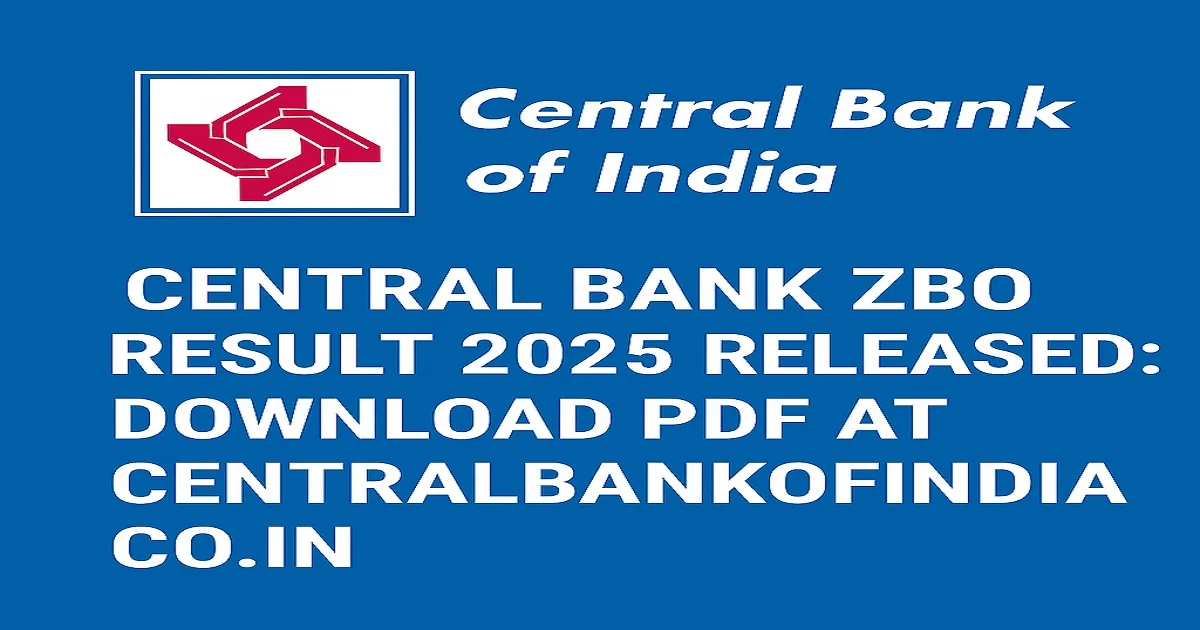 Central Bank ZBO Result 2025 Released Announcement with Bank Logo