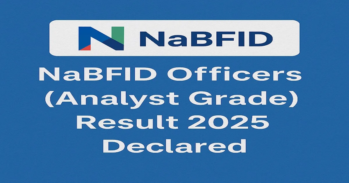 NaBFID Officers Analyst Grade Result 2025 Declared with NaBFID Logo