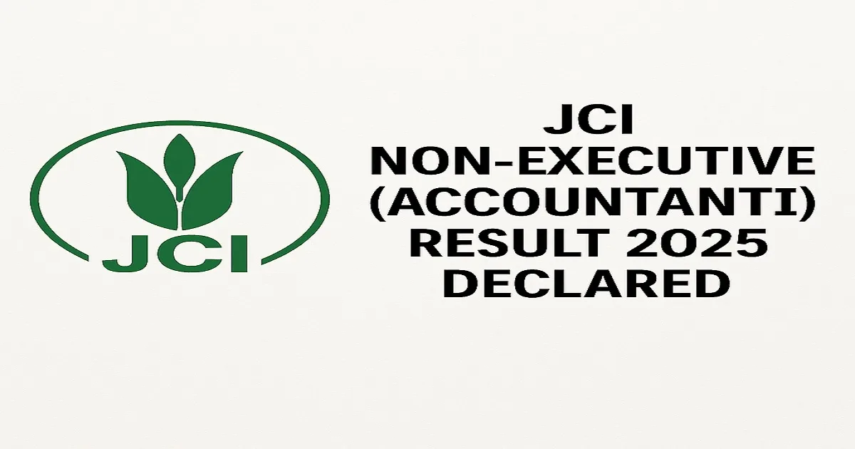 JCI Non-Executive Accountant Result 2025 PDF Download Link