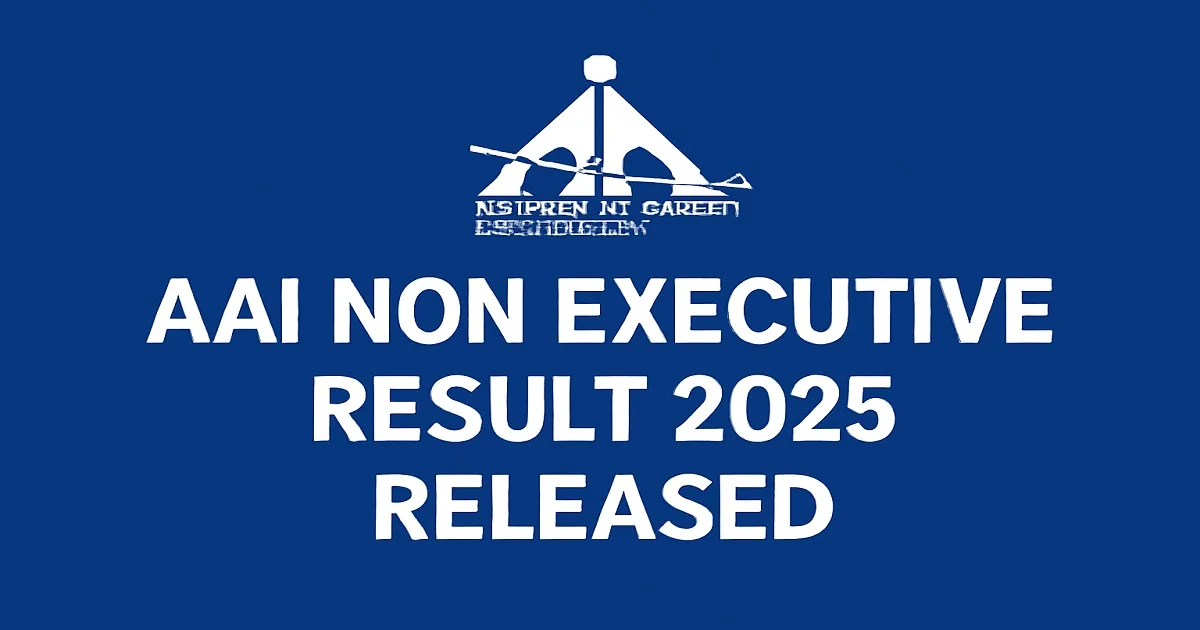 AAI Non Executive Result 2025 Released Announcement with AAI Logo