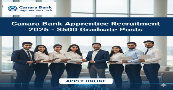 Canara Bank Graduate Apprentice Recruitment 2025 Apply Online