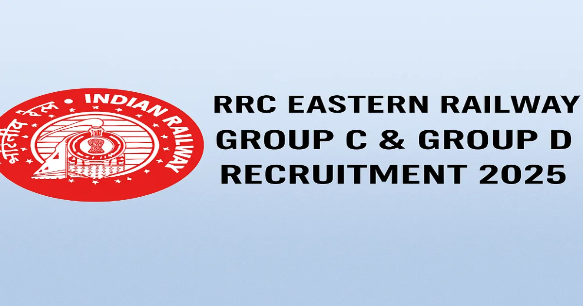 RRC Eastern Railway Recruitment 2025 banner with Indian Railways logo