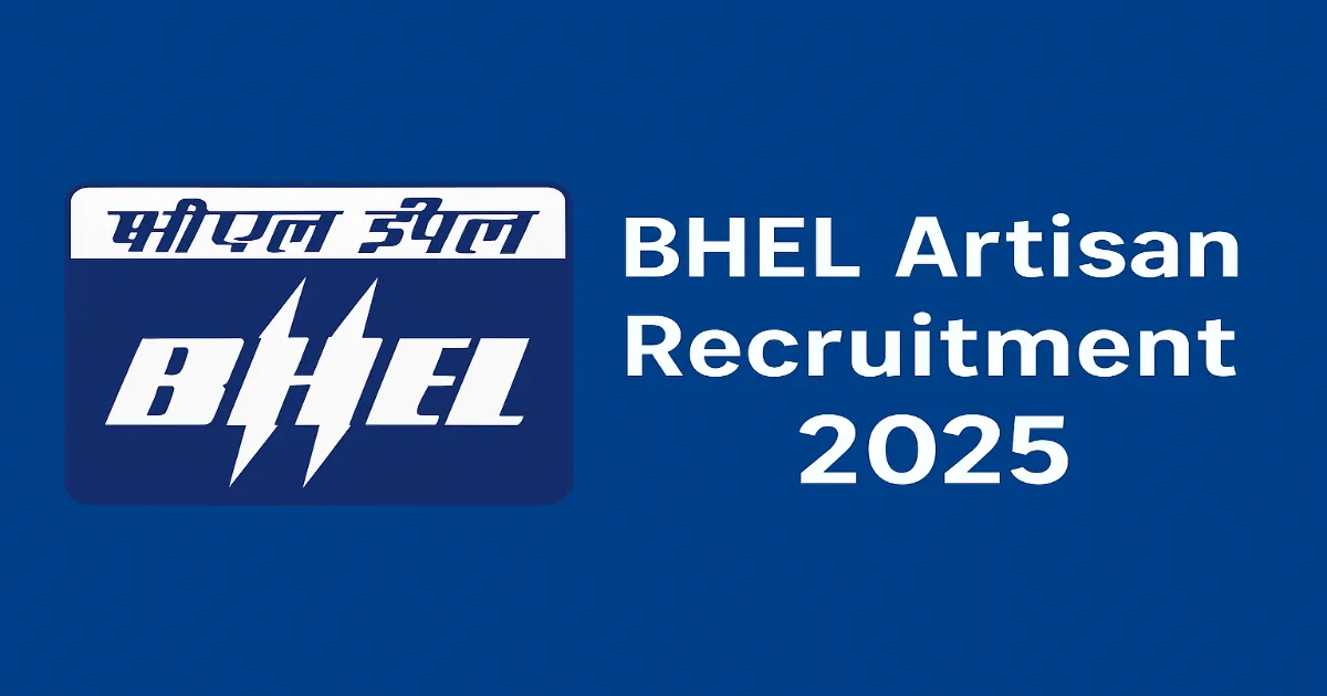 BHEL Artisan Recruitment 2025 official notification banner with logo