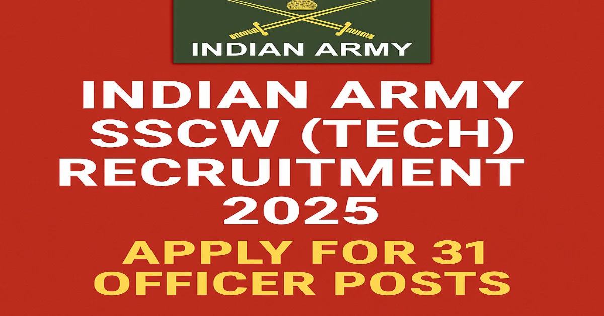 Indian Army SSCW Recruitment 2025 Notification Banner