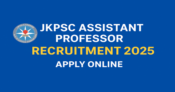 JKPSC Assistant Professor Online Form 2025 Online Apply