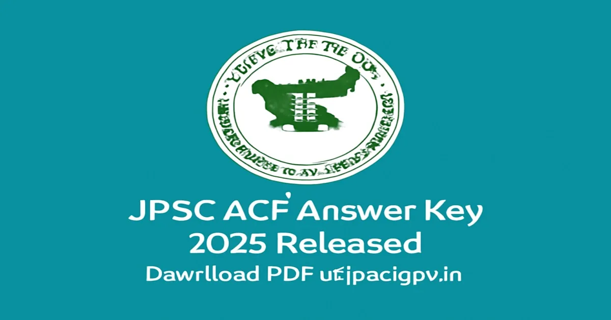 JPSC ACF Answer Key 2025 Released with official logo