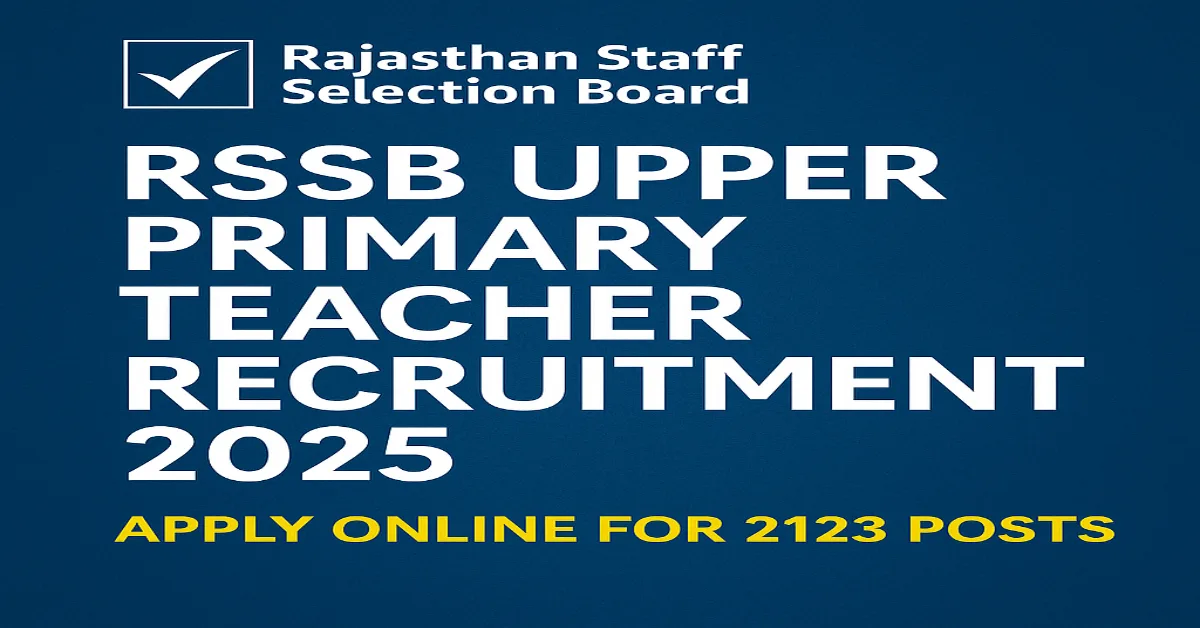 RSSB Upper Primary Teacher Recruitment 2025