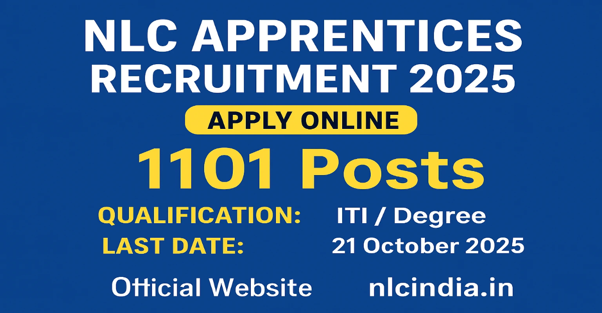 NLC Apprentices Recruitment 2025 NLC Apprentices Recruitment 2025 – Apply Online
