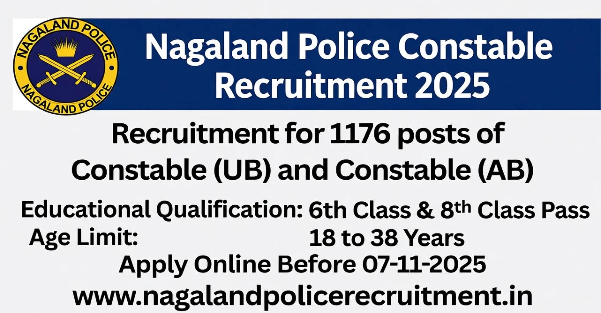 Nagaland Police Constable Online Form 2025 Nagaland Police Constable Online Form 2025 – Apply Online