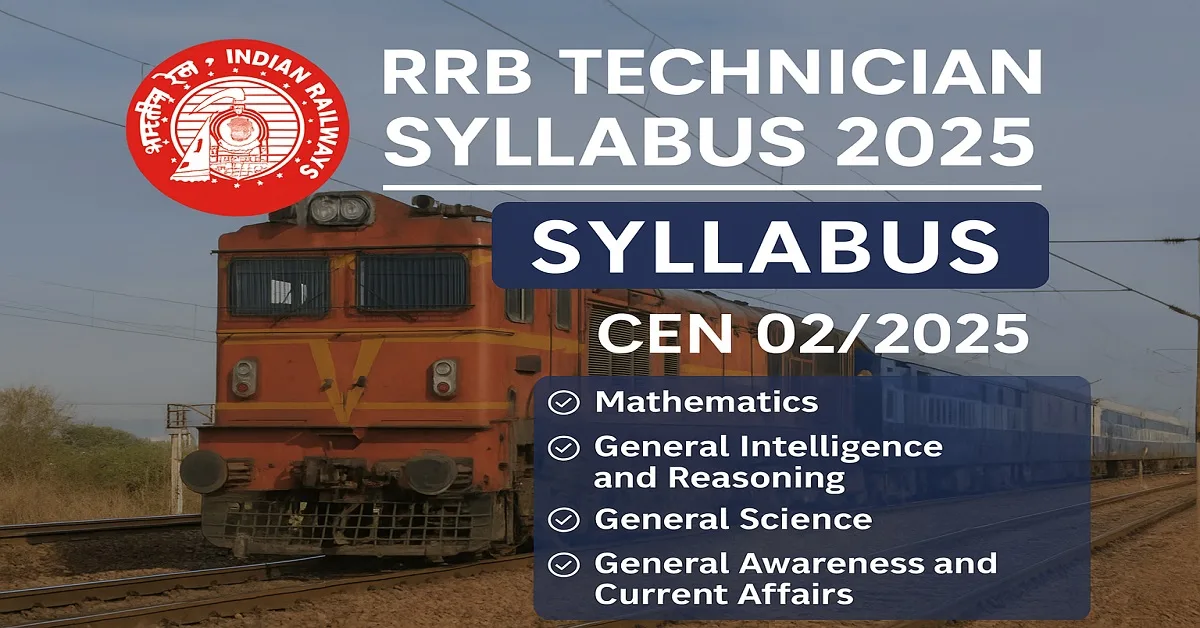 RRB Technician Syllabus 2025 PDF Download – CEN 02/2025