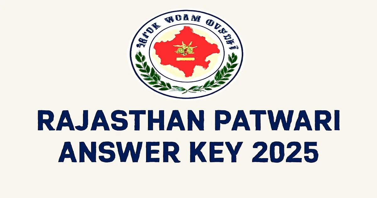 Rajasthan Patwari Answer Key 2025 with RSSB Logo