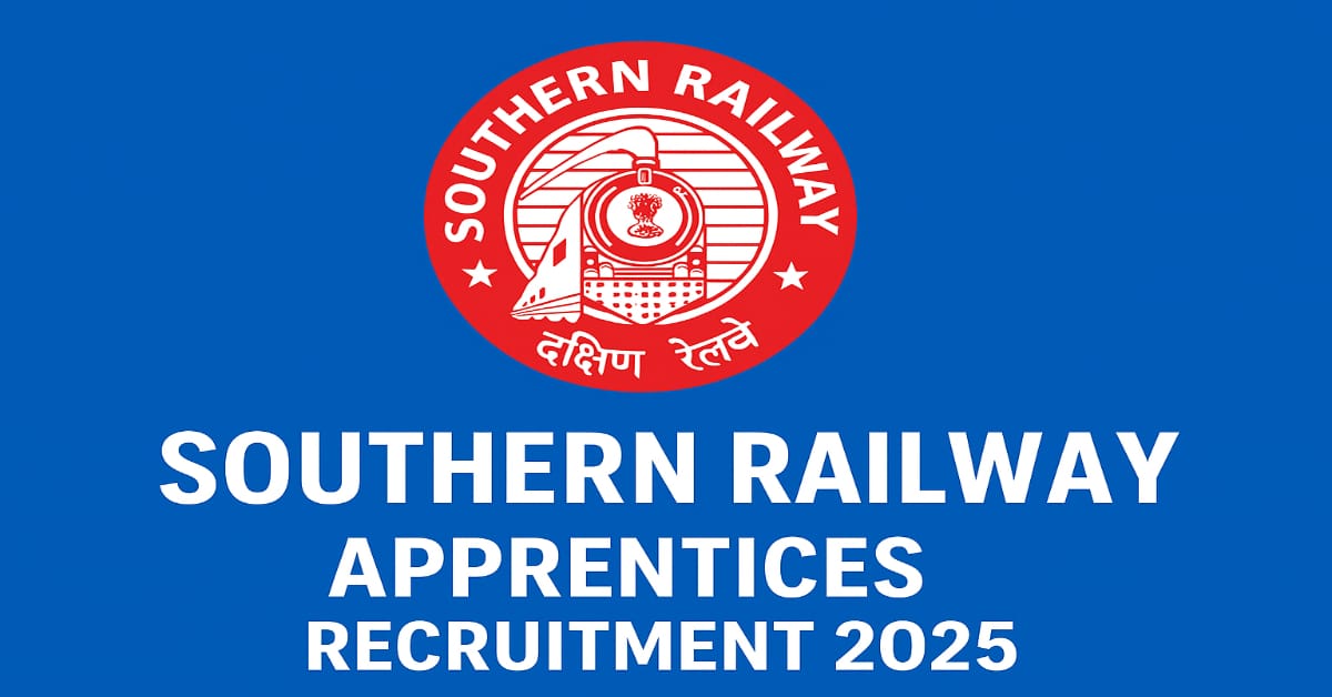 Southern Railway Apprentices Recruitment 2025 – Apply Online for 3518 Posts