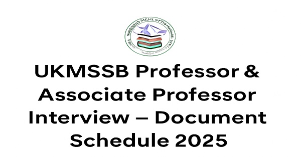 UKMSSB Professor and Associate Professor Result 2025 released at ukmssb.org