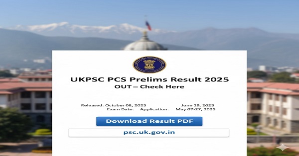 UKPSC PCS Prelims Result 2025