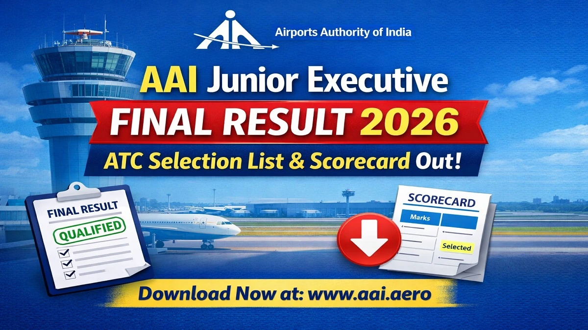 AAI Junior Executive ATC Final Result 2026 released at aai.aero