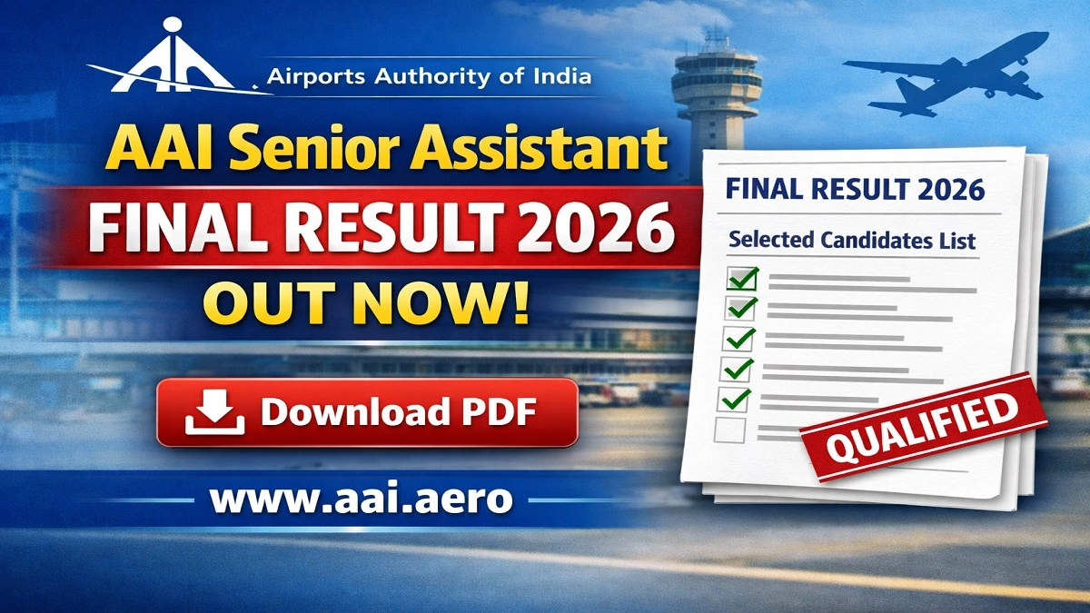 AAI Senior Assistant Final Result 2026 Download PDF