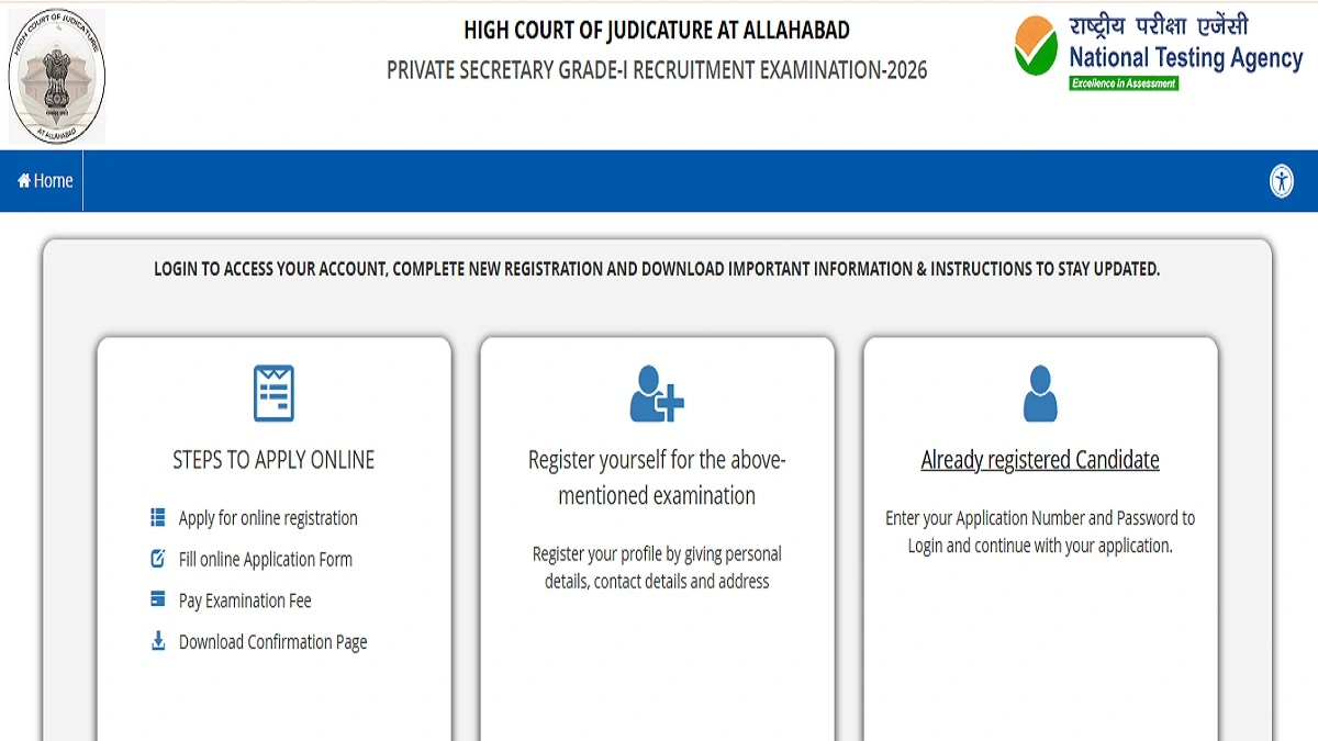 Allahabad High Court Private Secretary Grade I Recruitment 2026 Notification