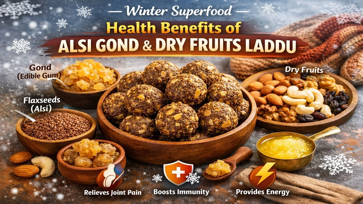 Alsi Gond Dry Fruits Laddu Health Benefits Winter Superfood