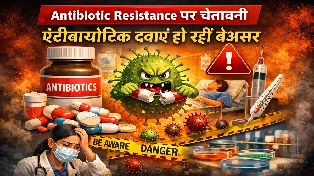 एंटीबायोटिक रेजिस्टेंस बढ़ने से इलाज पर बढ़ता खतरा
