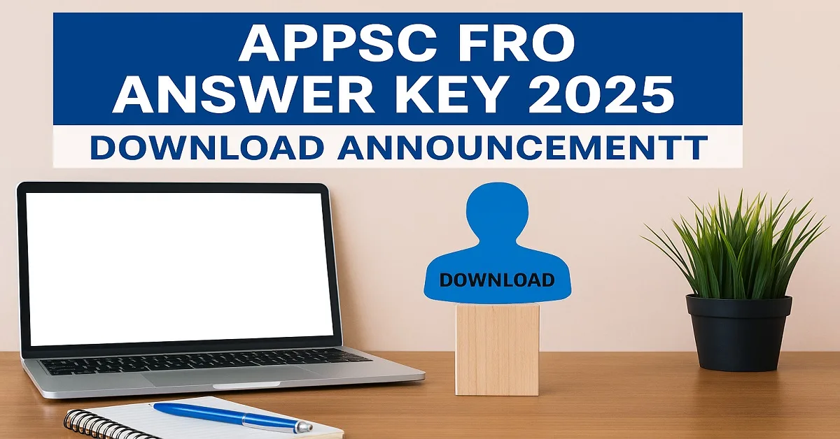 APPSC FRO Answer Key 2025 download announcement with website link