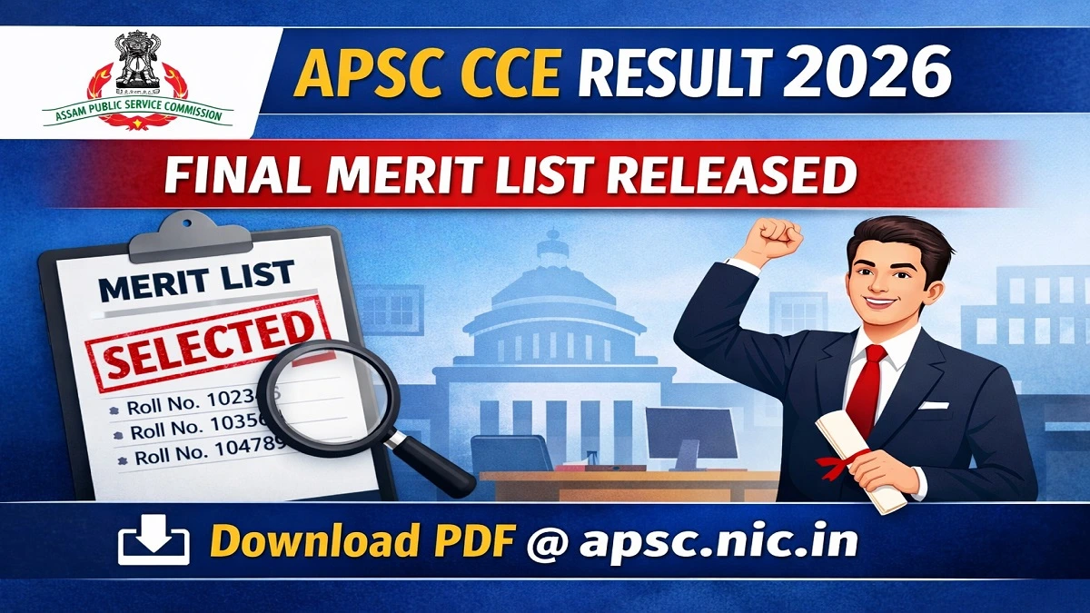 APSC CCE Result 2026 Final Merit List PDF Released at apsc.nic.in