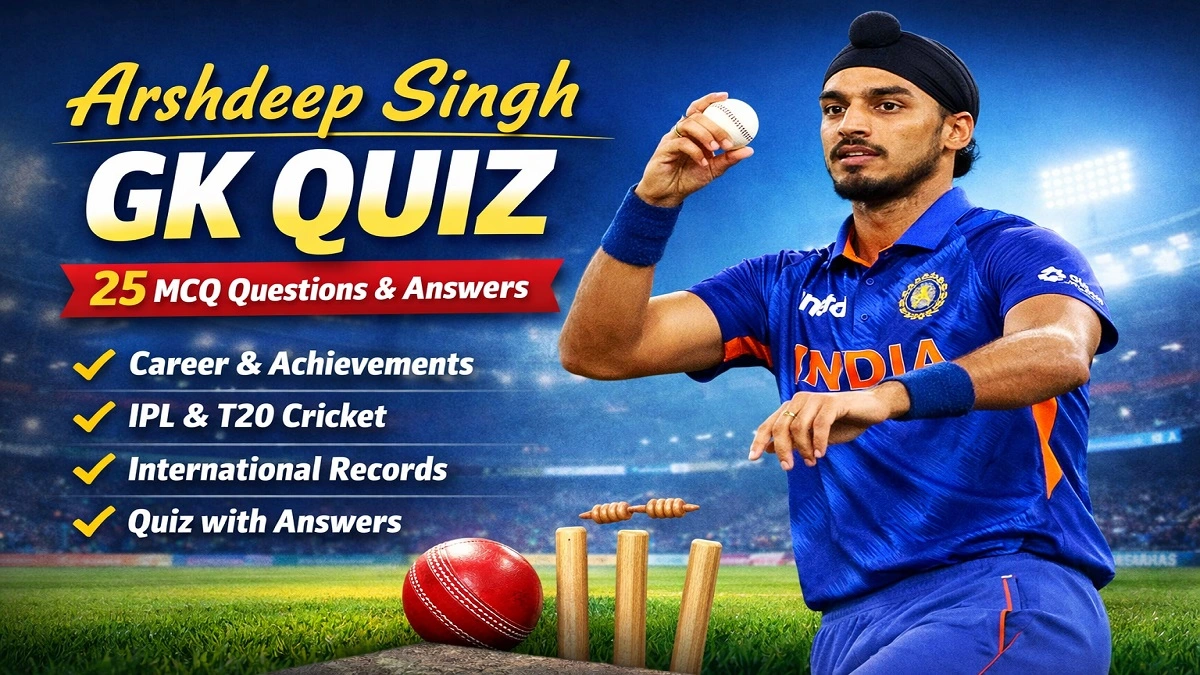 Arshdeep Singh bowling for India in T20 match – GK Quiz Questions and Answers