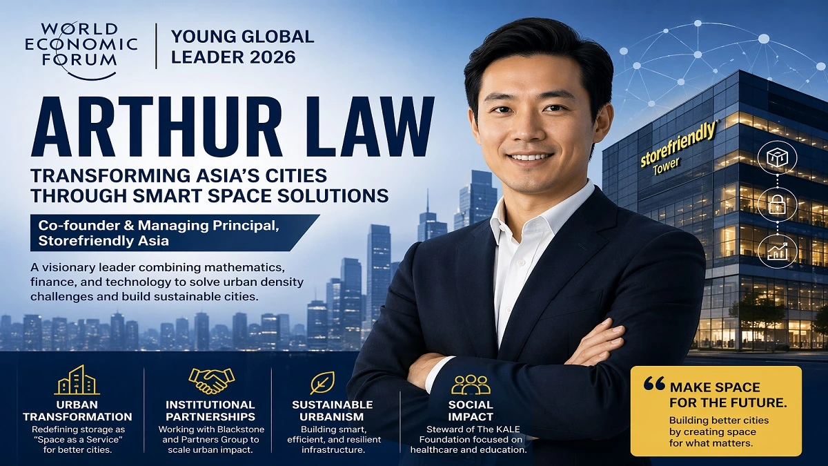 Arthur Law WEF Young Global Leader 2026 transforming Asian cities with smart storage solutions
