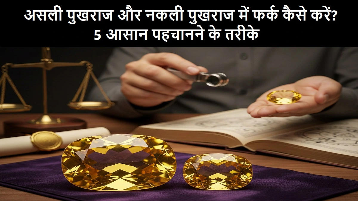 असली पुखराज और नकली पुखराज में  फर्क पहचानने के 5 प्रभावी तरीके। जानें असली पुखराज की पहचान कैसे करें।