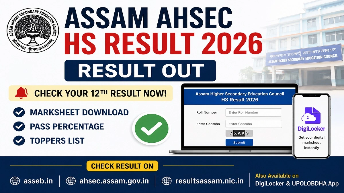 Assam AHSEC HS Result 2026 marksheet download check 12th result online