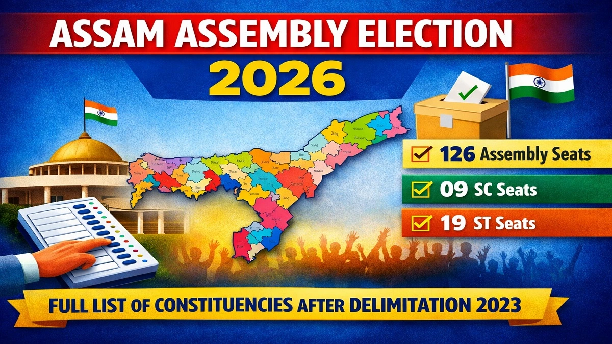 Assam Assembly Election 2026 constituency list with 126 assembly seats after delimitation 2023