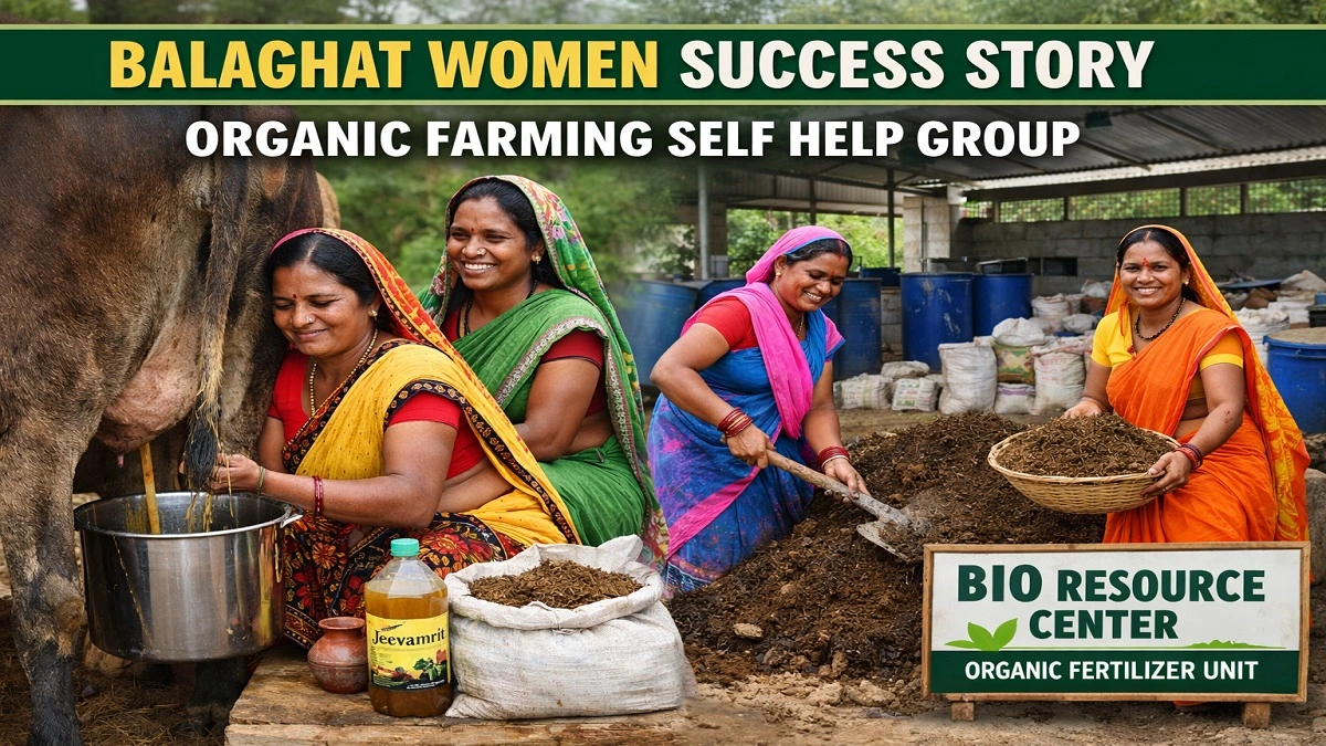 Balaghat women self help group making organic fertilizer in bio resource center