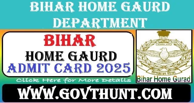 Bihar Home Guard Admit Card 2025 download guide