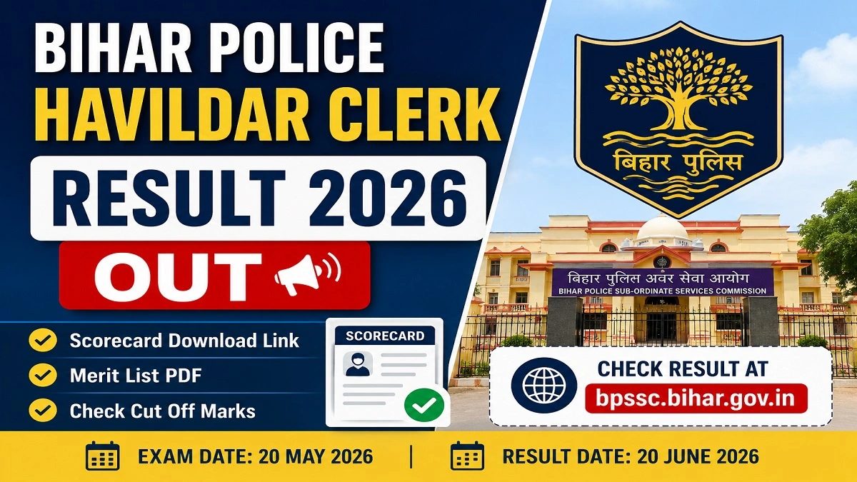 Bihar Police Havildar Clerk Result 2026 scorecard and merit list download