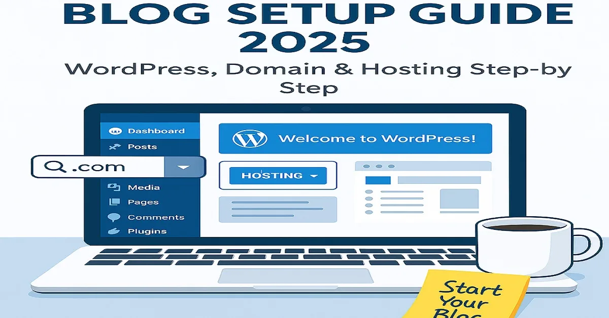 Blog Setup Guide 2025 in Hindi – WordPress, Domain and Hosting Selection Step-by-Step