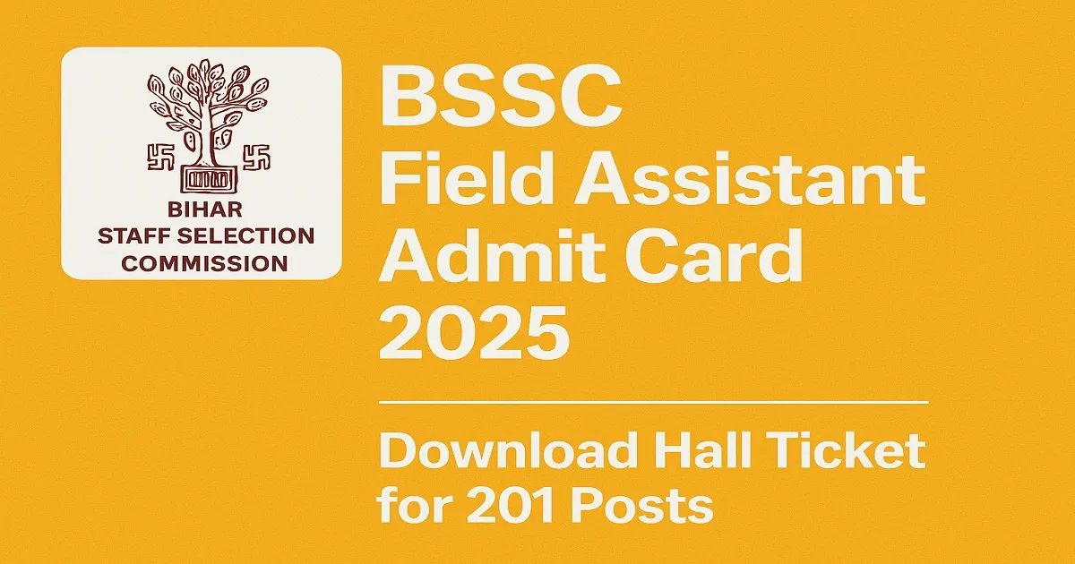 BSSC Field Assistant Admit Card 2025 Announcement with Official Logo