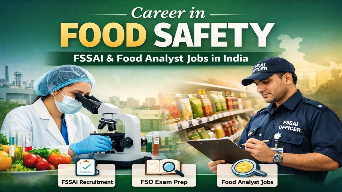 Career in Food Safety in India with FSSAI recruitment, Food Safety Officer exam and Food Analyst jobs