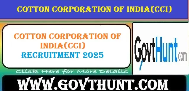 Apply for CCI Recruitment 2025 – 147 vacancies including Management Trainee, Junior Assistant, and other posts at Cotton Corporation of India.