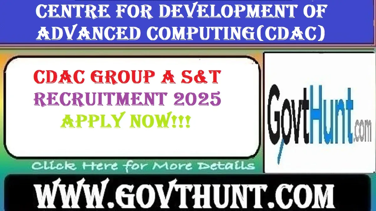 CDAC Group A Recruitment 2025 – Apply Online for 63 Vacancies