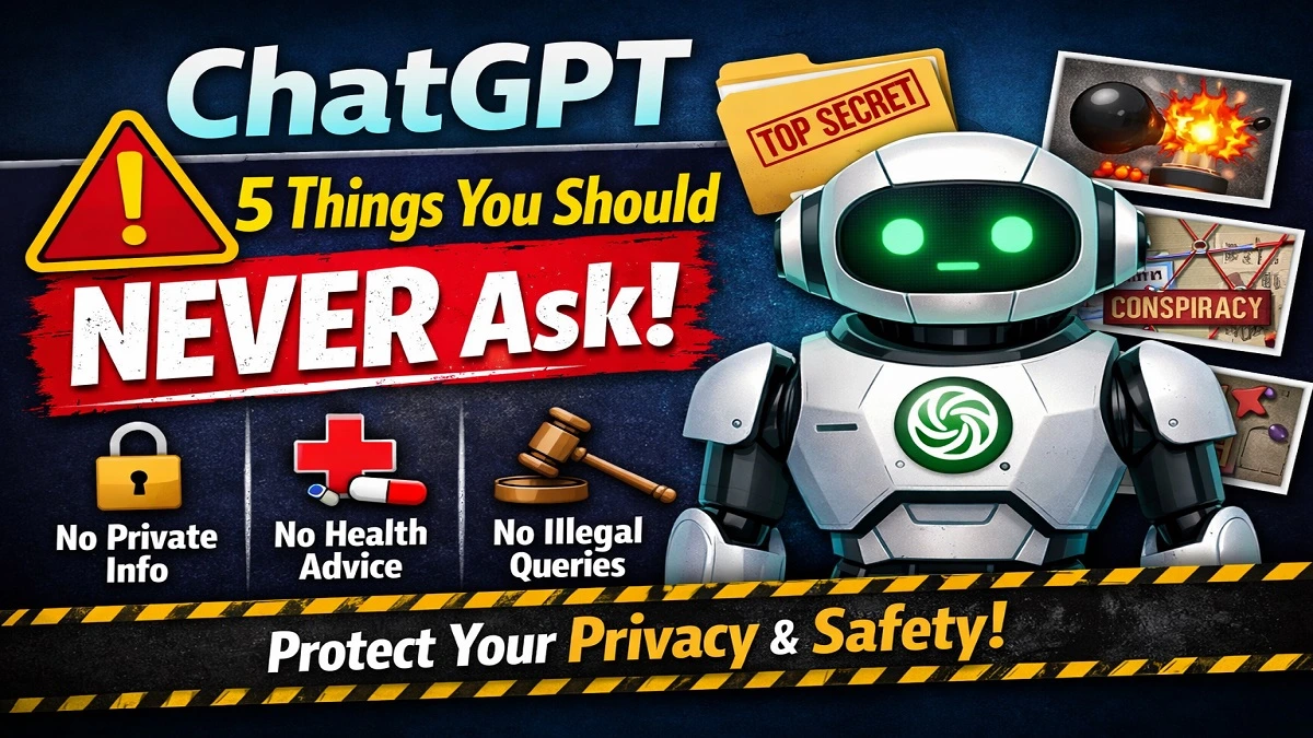 Five things you should never ask ChatGPT privacy safety tips AI usage warning