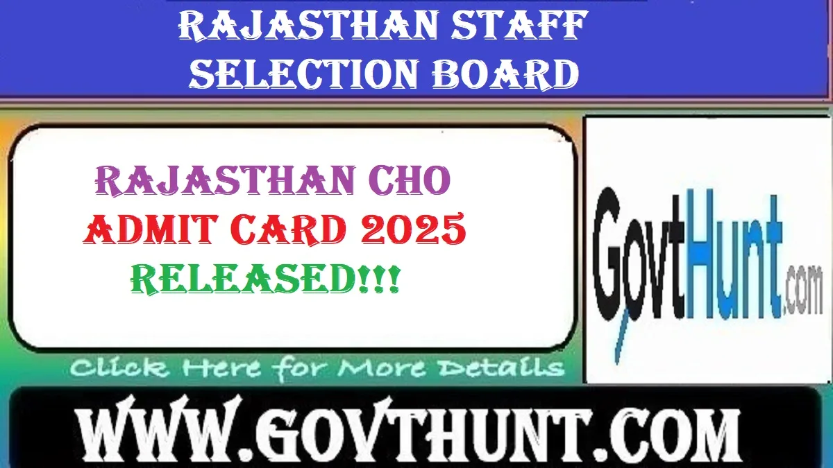Candidate downloading Rajasthan CHO Admit Card 2025 from official website
